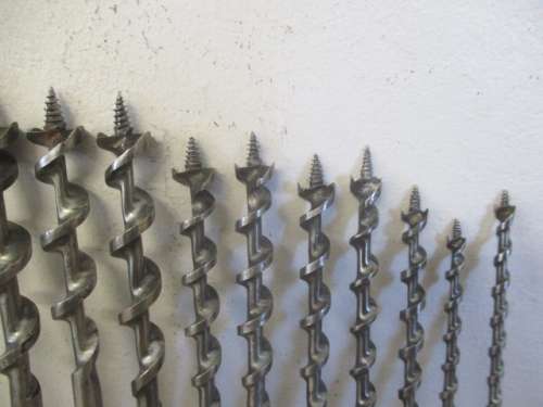 Really Nice Vintage BEWU Woodworking Drill Bit Set In Original Sleeve  3/16` - 1`