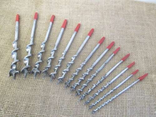 Really Nice Vintage BEWU Woodworking Drill Bit Set In Original Sleeve  3/16` - 1`