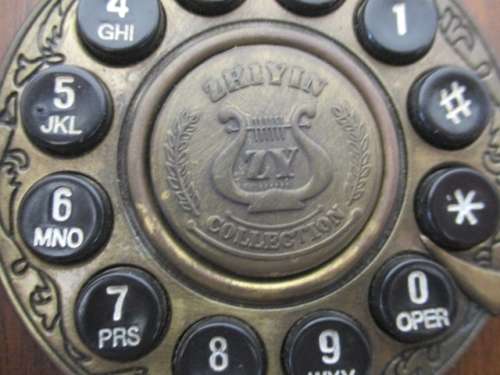 Beautiful Vintage Zhiyin Collections Wall Mount Wooden And Brass Landline Telephone