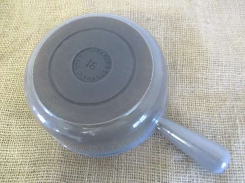 Nice Vintage Cousances 18 Lidded Enameled Cast Iron Sauce Pan                  France