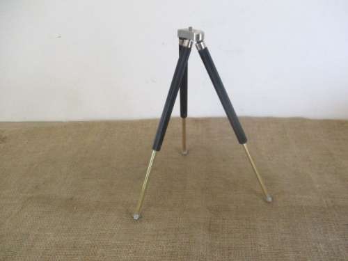 Beautiful Vintage Mei Brass/Metal Portable Tripod In Geniune Leather Sleeve          Made In Germany