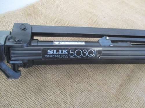 Beautiful SLIK 503QF Video Photo Portable Aluminum Tripod                    June 2003