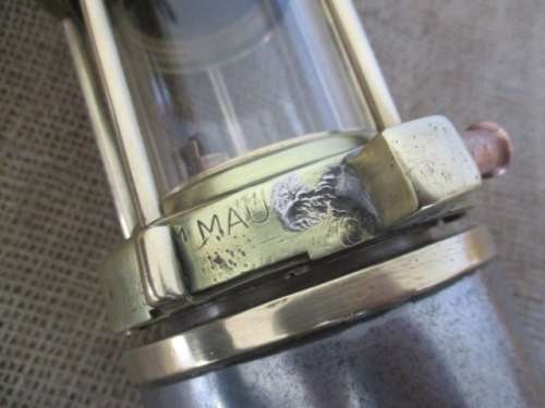 For Lorna`s Bid Only - An Outstanding Vintage Green & Sons Wolf G.M.E.F. No 1 Safety Lamp