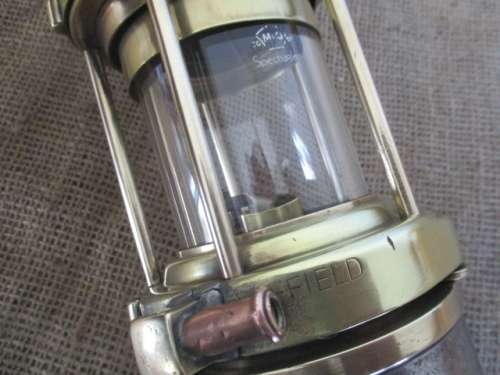 For Lorna`s Bid Only - An Outstanding Vintage Green & Sons Wolf G.M.E.F. No 1 Safety Lamp