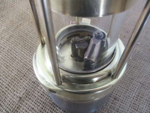 For Lorna`s Bid Only - An Outstanding Vintage Green & Sons Wolf G.M.E.F. No 1 Safety Lamp