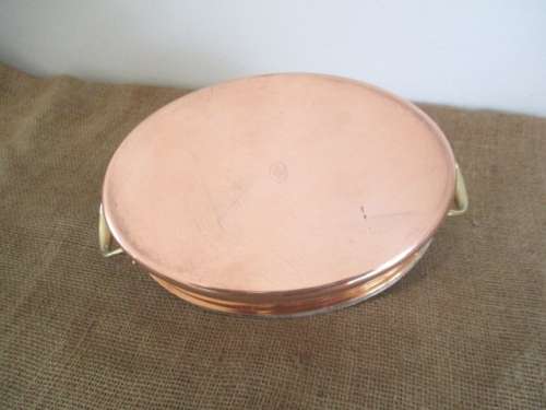 Another Rare One...This Magnificent Sizable Vintage Bongusto Copper Casserole      Made In Italy