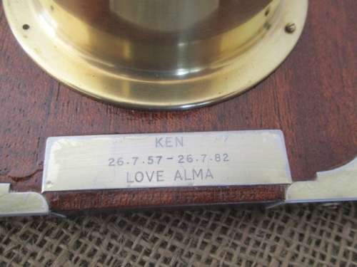 Beautiful Looking Vintage Wall Mount Brass Barometer With Hygrometer, Thermometer & Clock