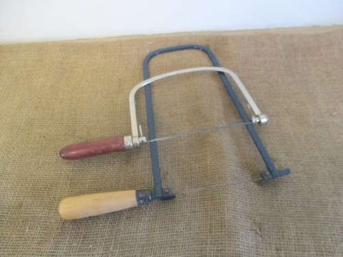 Nice 5 1/2 inch & Eclipse 12 inch Carpenter`s Deep Fret Coping Saws With Blades