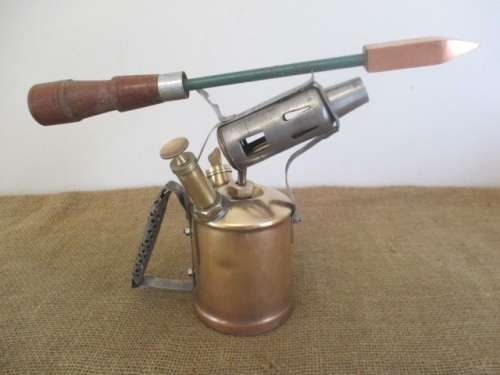 Rare Vintage Original Digger 1 Pint Blow Torch And Soldering Iron