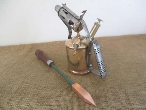Rare Vintage Original Digger 1 Pint Blow Torch And Soldering Iron