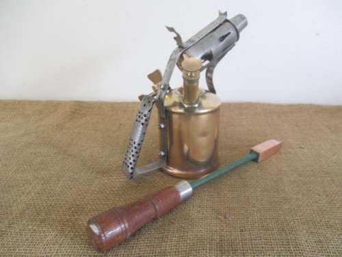 Rare Vintage Original Digger 1 Pint Blow Torch And Soldering Iron