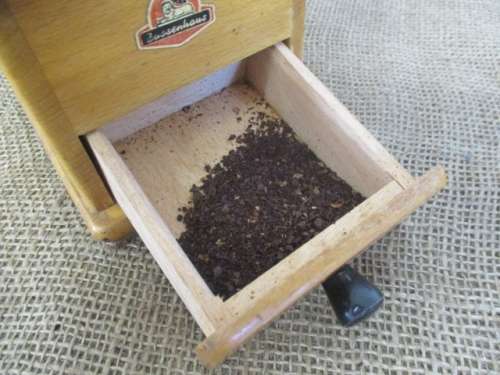 A Splendid Vintage Zassenhaus Wooden And Metal Coffee Grinder                West Germany