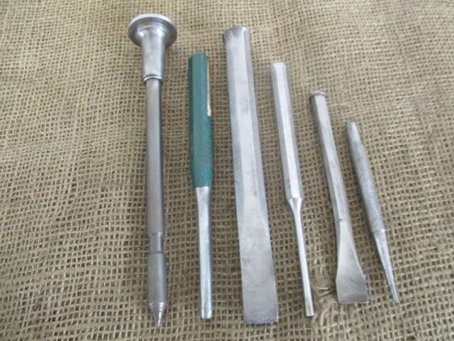 Great Collection Of Mostly Vintage Cold Chisels, Centre Punches & Pin Punches