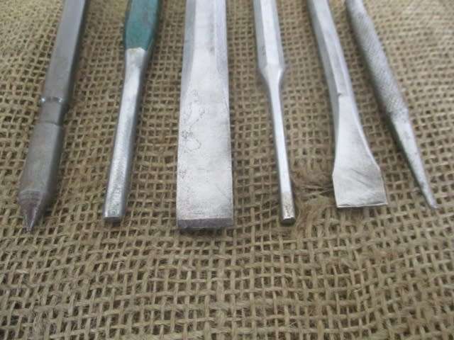 Great Collection Of Mostly Vintage Cold Chisels, Centre Punches & Pin Punches