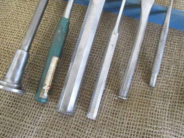 Great Collection Of Mostly Vintage Cold Chisels, Centre Punches & Pin Punches