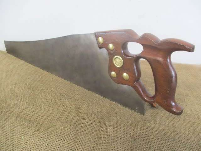 For Jan Arnoldi Bid -Very Rare.......This Beautiful Vintage 26 inch Disston Phila Thumb Hole Handsaw