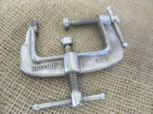 Nice Collection Of Handy G-Clamps : -  Sizes Include : 1x 4`, 1x 3`, 1x 2`, 2x Smalls & Record 129