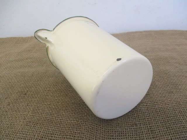 Lovely Genuine Vintage Old Fashioned Enamel 40oz /2pt /1000gr Measuring Jug
