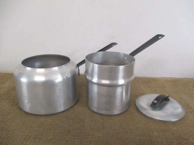 Nice Large Vintage Hart Aluminum Double Boiler
