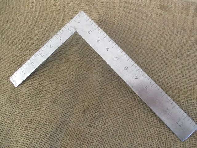 Beautiful Vintage Stanley Handyman 12 inch x 8 inch No F6 Steel Framing Square        Made In USA
