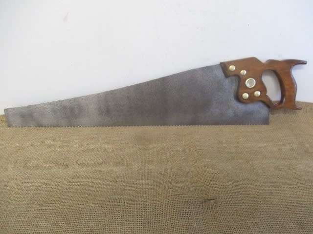 Beautiful Vintage 26 inch Disston Crosscut Handsaw          USA.            1940`s