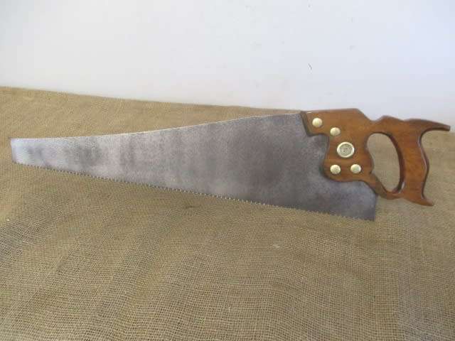Beautiful Vintage 26 inch Disston Crosscut Handsaw          USA.            1940`s