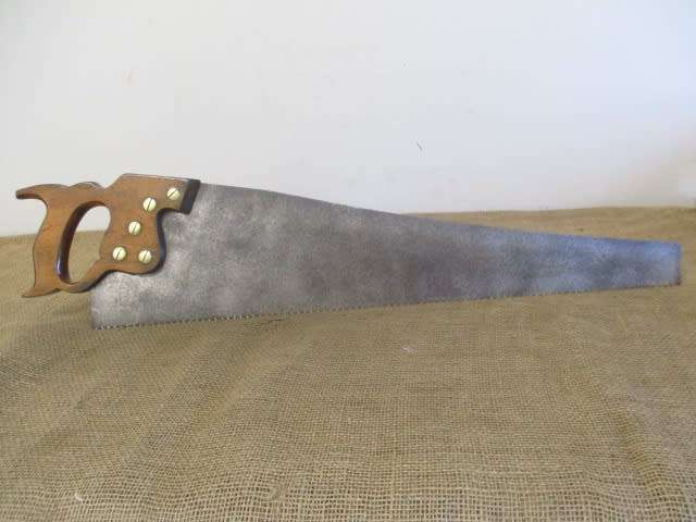 Beautiful Vintage 26 inch Disston Crosscut Handsaw          USA.            1940`s