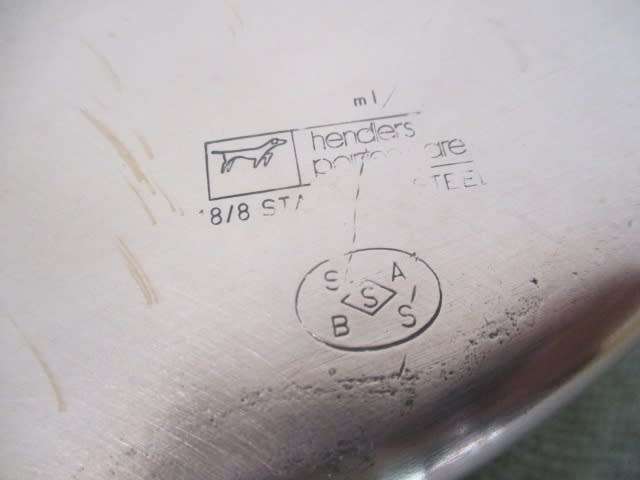 Magnificant Vintage Hendlers Pointerware 18/8 Stainless Steel Triangular Pot Set