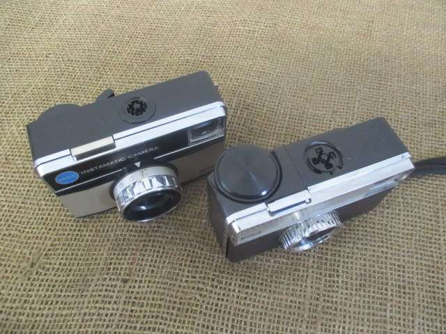 Vintage Kodak Instamatic 133 [1968] And Kodak Instamatic 255X [1971 - 1977] Cameras         England