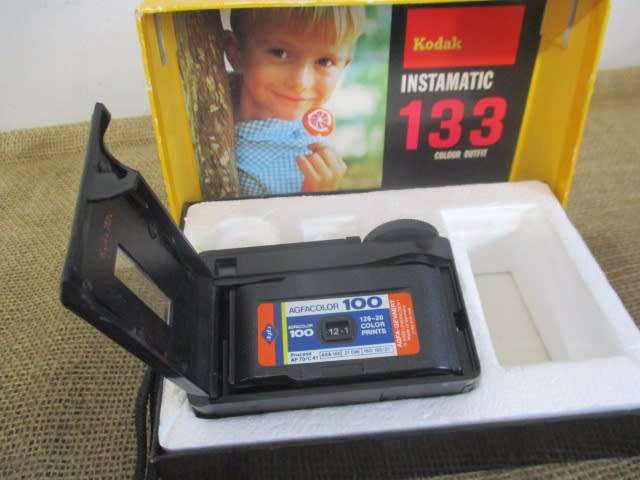 Vintage Kodak Instamatic 133 [1968] And Kodak Instamatic 255X [1971 - 1977] Cameras         England