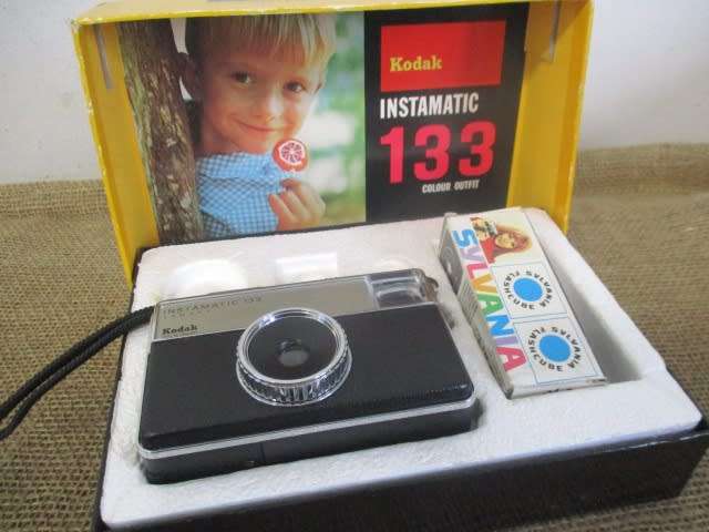 Vintage Kodak Instamatic 133 [1968] And Kodak Instamatic 255X [1971 - 1977] Cameras         England