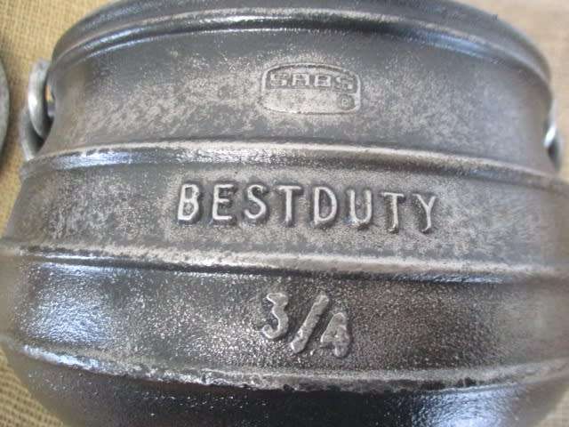 Neat SABS BestDuty #3/4 Three Legged Solid Cast Iron Potjie Pot