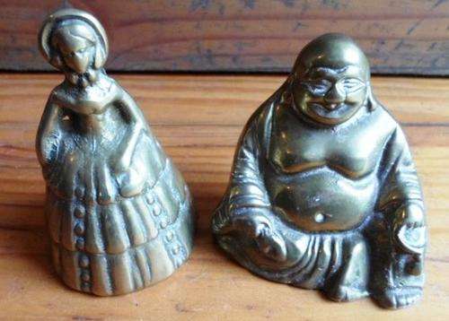HEAVY BRASS BUDHA AND BELL