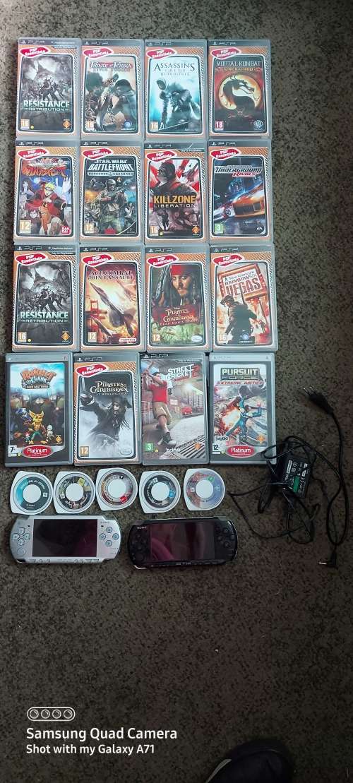 PSP SONY GAME CONSOLE AND GAMES