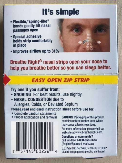 Breathe Right Nasal Strips