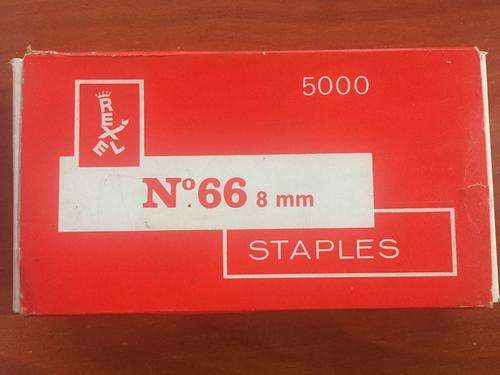 Rexel No. 66 8mm Staples (almost 5000 in box)