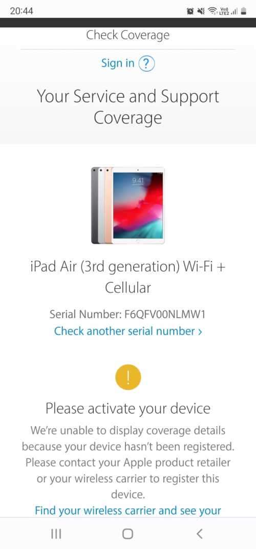 Apple iPad Air 3rd Gen 64GB,Wi-Fi + Cellular