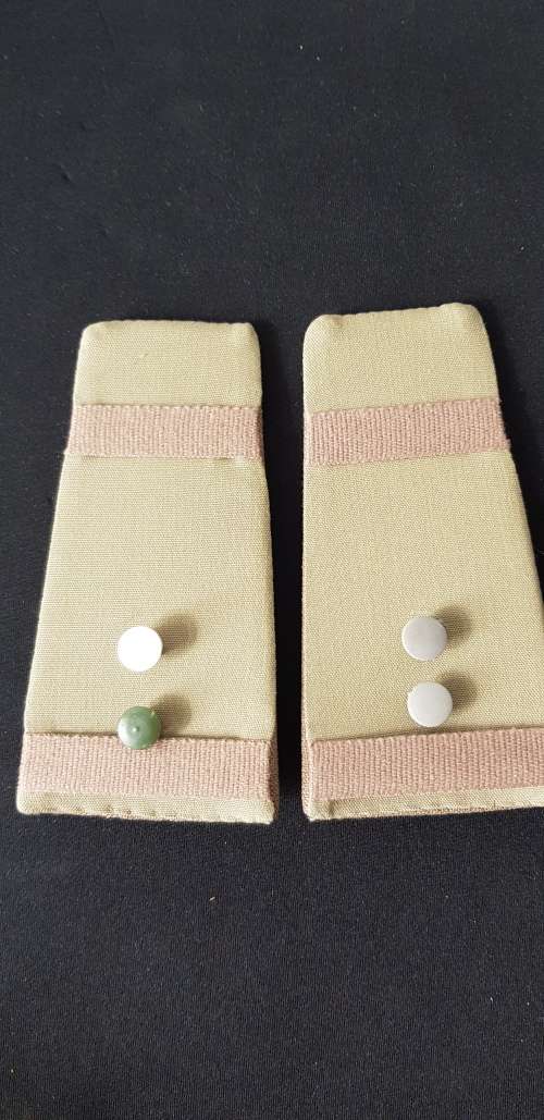 SA Corps of Chaplains Metal and Enamel Shoulder Set