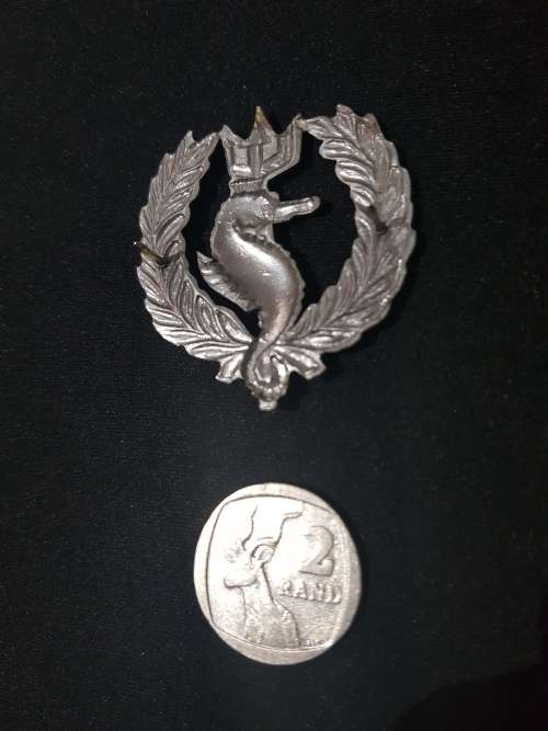 SADF Navy Badge Original Pins Intact