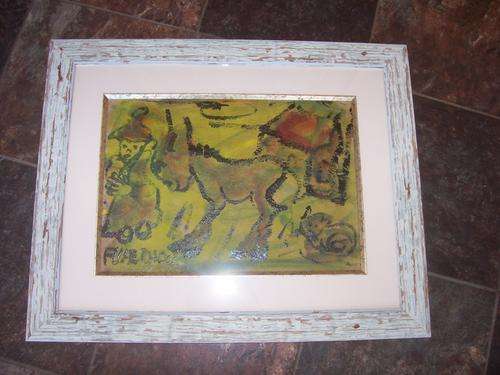 A Beautiful oil by F Claerhout. Framed and authenticated!!!! "Oggend op die plaas" 41x29cm