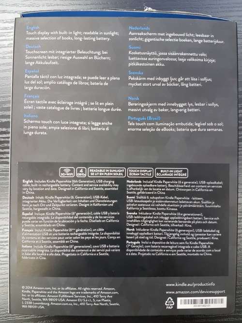 Kindle Paperwhite 3G+Wifi 4GB + Kindle Pouch