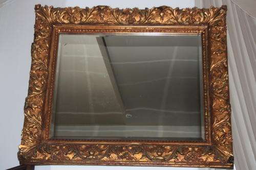 Wooden Gilt Framed Mirror - Extremely Heavy