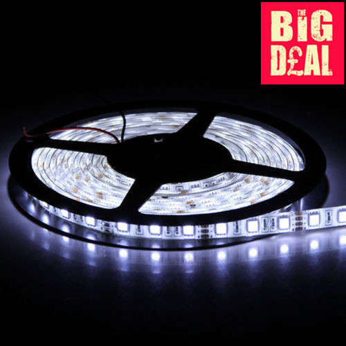 TBD 12V 5m Flexible 5050 3-Chip SMD LED Strip Light - White