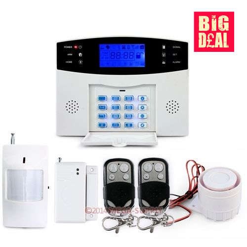 433MHz Wireless Home GSM SMS Call Burglar Alarm System