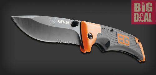 Bear Grylls Survival Series Scout,Drop Point,Serrated