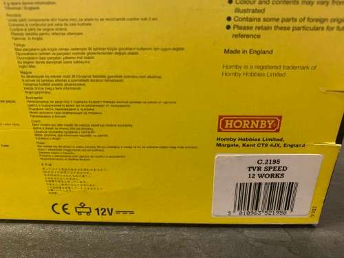 Scalextric C2195 TVR Speed 12 Works Slot Car (Dunlop Sponsor)