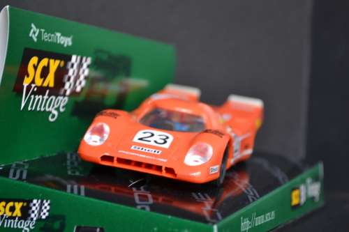 SCX VINTAGE 60170 PORSCHE 917 ORANGE #23 SLOT CAR