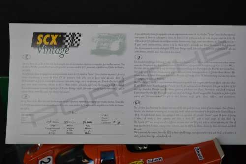 SCX VINTAGE 60170 PORSCHE 917 ORANGE #23 SLOT CAR
