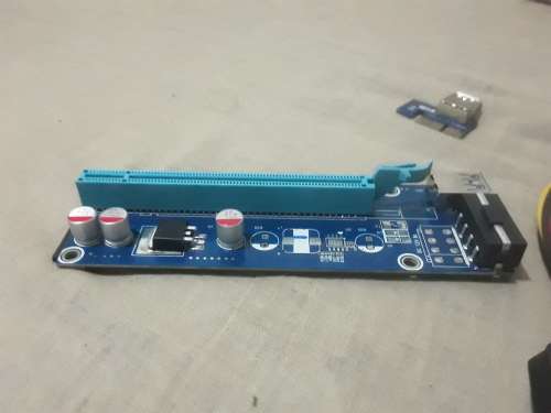 PCI Express PCI-E 1X to 16X Riser Card 6Pin PCIE USB3.0 SATA Expansion for GPU