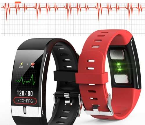 ECG, Temperature and Oxygen Saturation Level Enabled Fitness Tracker Watch